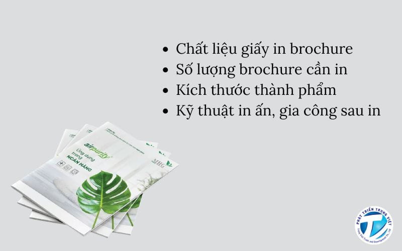 Giá in brochure phụ thuộc vào những yếu tố nào?